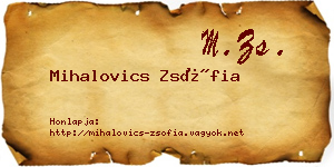 Mihalovics Zsófia névjegykártya